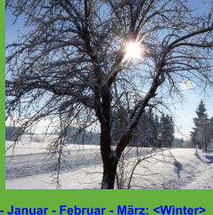 - Januar - Februar - März: <Winter>