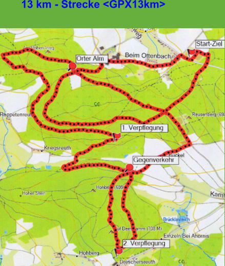 13 km - Strecke <GPX13km>