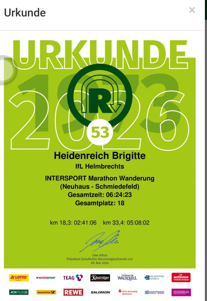 IfL Helmbrechts - Rennsteiglauf 2026